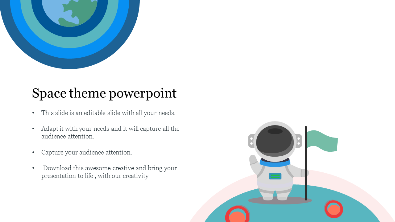 Creative Space Theme PowerPoint Slide Themes Design